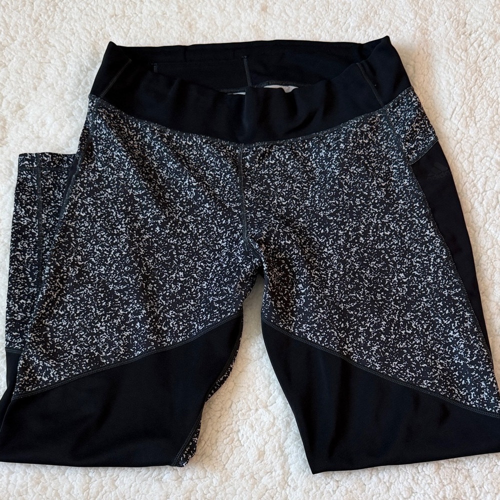Adidas Black & White Speckled  Leggings